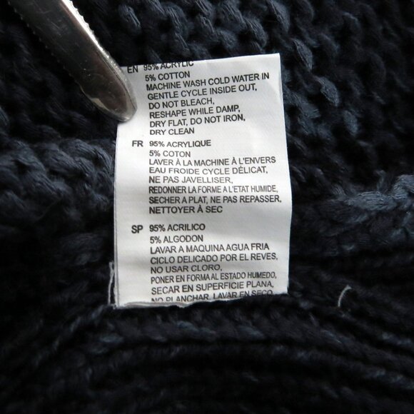 Downing Studio Navy & Gray Striped Open-Knit Sweater Women's Size 2x - Picture 7 of 7